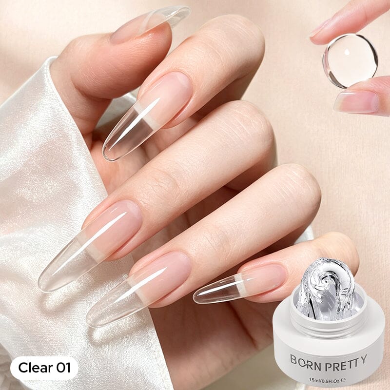 Non‑Stick Hand Builder Gel 5D Sculpting Gel 15ml Extension Nail Gel BORN PRETTY Clear 01