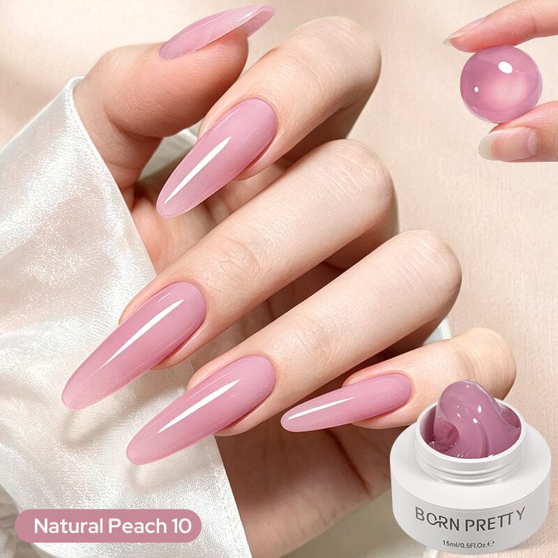 Non‑Stick Hand Builder Gel 5D Sculpting Gel 15ml Extension Nail Gel BORN PRETTY Natural Peach 10