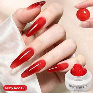 Non‑Stick Hand Builder Gel 5D Sculpting Gel 15ml Extension Nail Gel BORN PRETTY Ruby Red 08