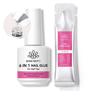 6 in 1 Nail Glue Gel 15ml (Bag) Gel Nail Polish BORN PRETTY Set 1