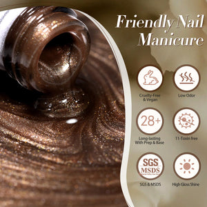 6 Colors Glass Cat Magnetic Gel Polish Set M11 Obsidian Ode 7ml Gel Nail Polish BORN PRETTY