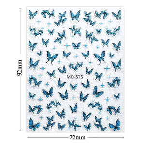 Glitter Butterfly 3D Nail Stickers Nail Sticker No Brand