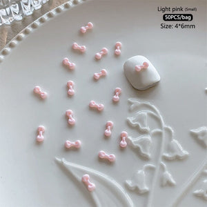 50pcs Bowknot Plastic Nail Art Decorations Nail Decoration No Brand 22