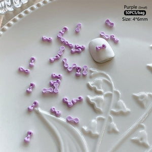 50pcs Bowknot Plastic Nail Art Decorations Nail Decoration No Brand 07