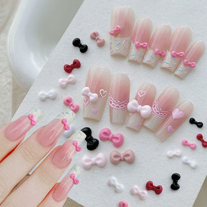 50pcs Bowknot Plastic Nail Art Decorations Nail Decoration No Brand