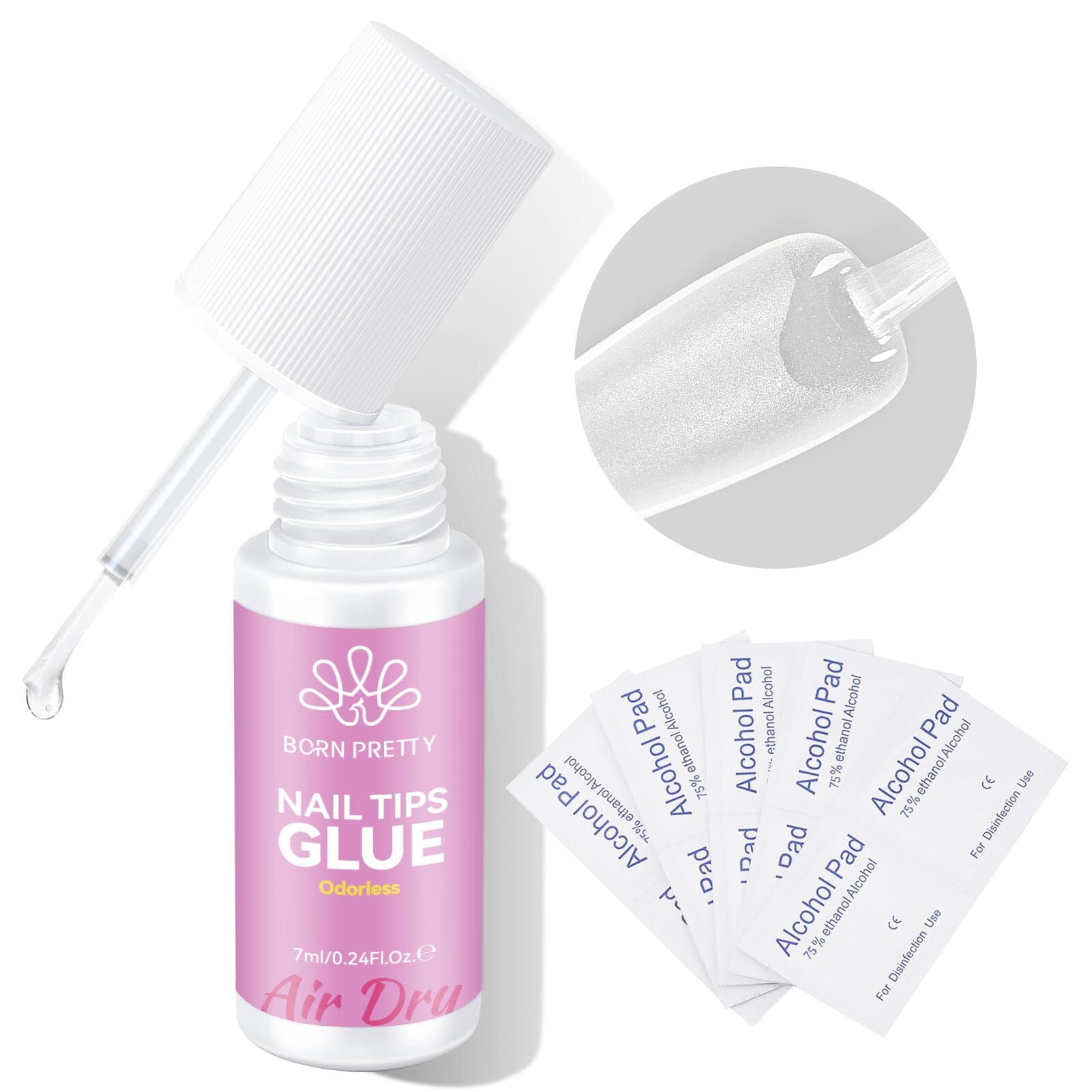 Odorless UV Free Nail Tips Glue Remover Nail Tips BORN PRETTY Set 05