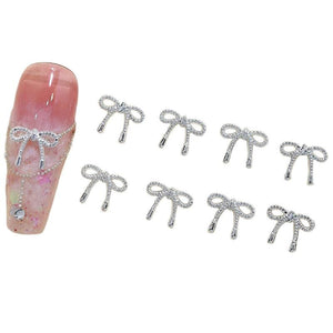 10pcs Bowknot Alloy Rhinestone Nail Decoration #02 Nail Art No Brand