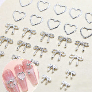 10pcs Bowknot Alloy Rhinestone Nail Decoration #02 Nail Art No Brand