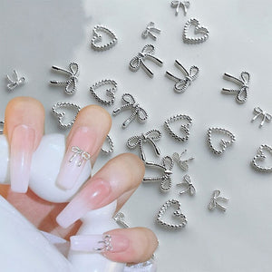 10pcs Bowknot Alloy Rhinestone Nail Decoration #02 Nail Art No Brand