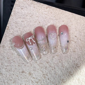 10pcs Bowknot Alloy Rhinestone Nail Decoration #02 Nail Art No Brand
