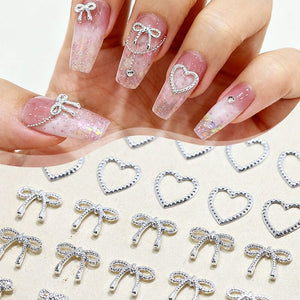 10pcs Bowknot Alloy Rhinestone Nail Decoration #02 Nail Art No Brand