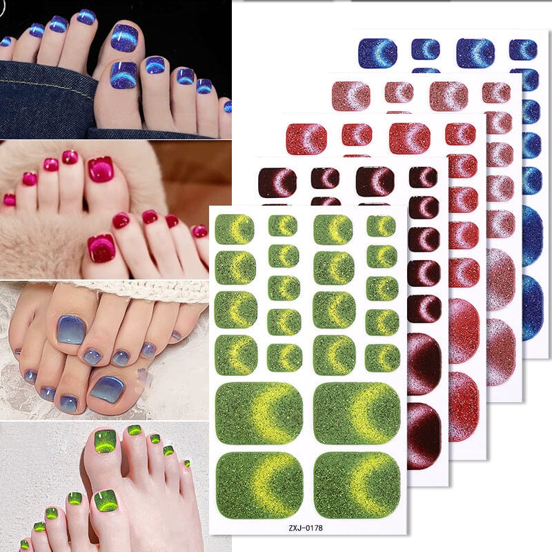 22 Tips Toenail Cat Magnetic Full Cover Nail Stickers ZXJ Series Clearance No Brand