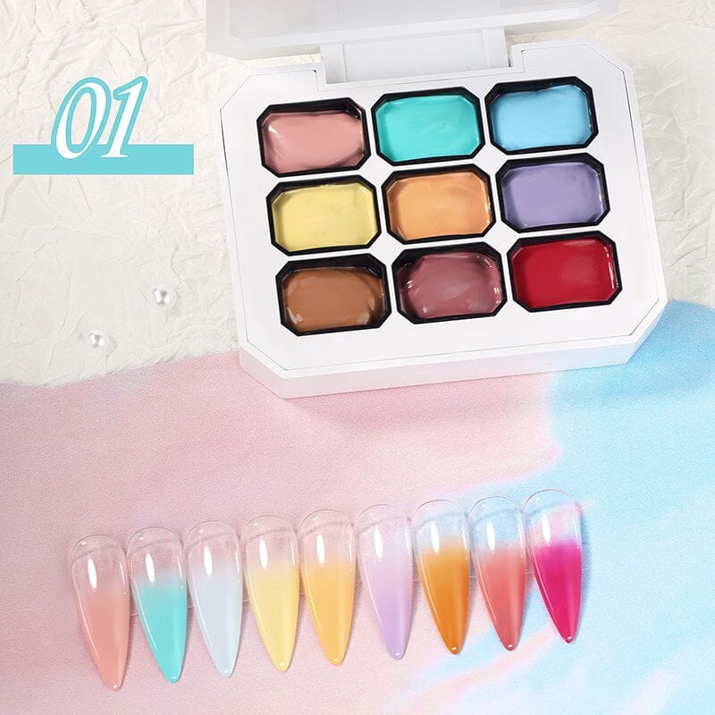 9 Colors Pat Painting Gel Gel Nail Polish No Brand 01