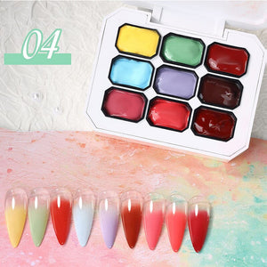 9 Colors Pat Painting Gel Gel Nail Polish No Brand 04