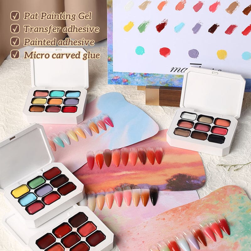 9 Colors Pat Painting Gel Gel Nail Polish No Brand