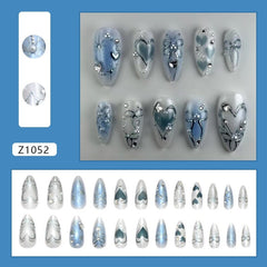 24pcs Z1052 Almond Press on Nails Nail Tips No Brand