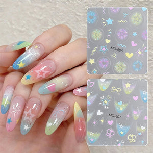 Star 3D Nail Sticker MO-605 Nail Art No Brand