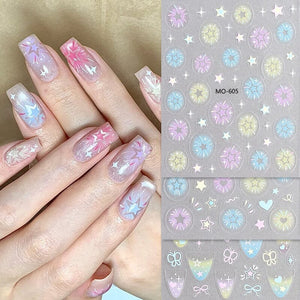 Star Heart 3D Nail Sticker MO-607 Nail Art No Brand