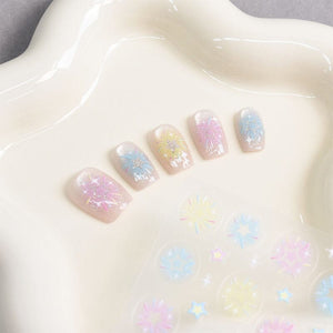Star Heart 3D Nail Sticker MO-607 Nail Art No Brand
