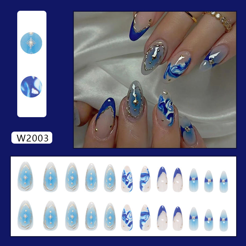 24pcs W2003 Almond Press on Nails