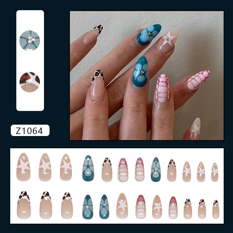 24pcs Z1064 Almond Press on Nails