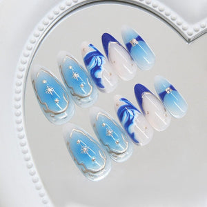 24pcs W2003 Almond Press on Nails Nail Tips No Brand
