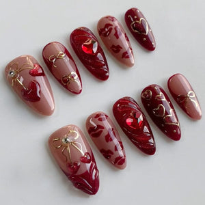 24pcs Z1065 Almond Press on Nails Nail Tips No Brand