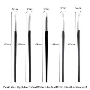 5pcs Silicone Nail Brush Black Handle Tools & Accessories No Brand