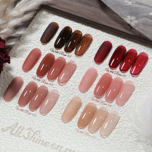 6 Colors Jelly Gel Polish Set J15 Wild Rose 7ml Gel Nail Polish BORN PRETTY