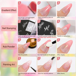 9 Colors 4 in 1 Pat Painting Gel Veiled Moon Gel Nail Polish UR SUGAR