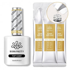 Super Top Coat 15ml (Bag) Base & Top Coat BORN PRETTY Set 5