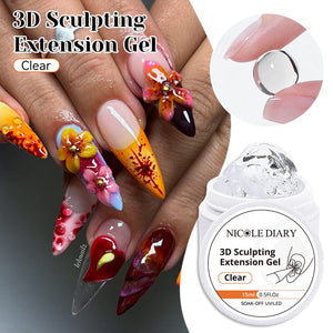 White 3D Sculpting Extension Gel 15ml Extension Nail Gel NICOLE DIARY