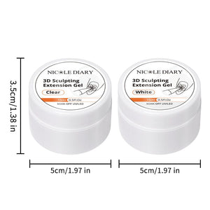 Clear 3D Sculpting Extension Gel 15ml Extension Nail Gel NICOLE DIARY