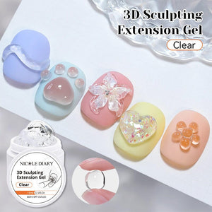 Clear 3D Sculpting Extension Gel 15ml Extension Nail Gel NICOLE DIARY