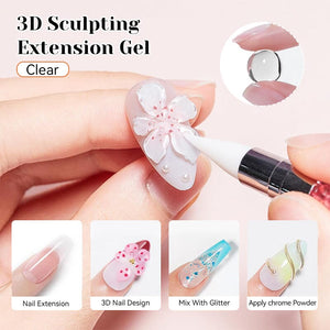 Clear 3D Sculpting Extension Gel 15ml Extension Nail Gel NICOLE DIARY