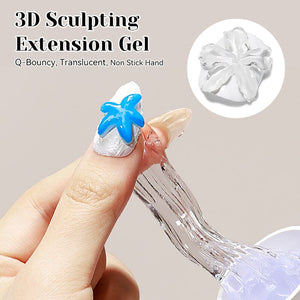 White 3D Sculpting Extension Gel 15ml Extension Nail Gel NICOLE DIARY