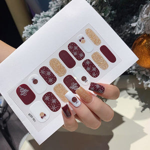 16 Tips Christmas Full Cover Nail Stickers Nail Sticker No Brand SD-021
