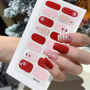 16 Tips Christmas Full Cover Nail Stickers Nail Sticker No Brand SD-024