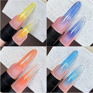 9 Colors 4 in 1 Pat Painting Gel Amber Sheen Gel Nail Polish UR SUGAR