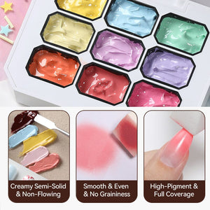 9 Colors 4 in 1 Pat Painting Gel Amber Sheen Gel Nail Polish UR SUGAR