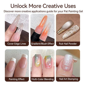 9 Colors 4 in 1 Pat Painting Gel Amber Sheen Gel Nail Polish UR SUGAR