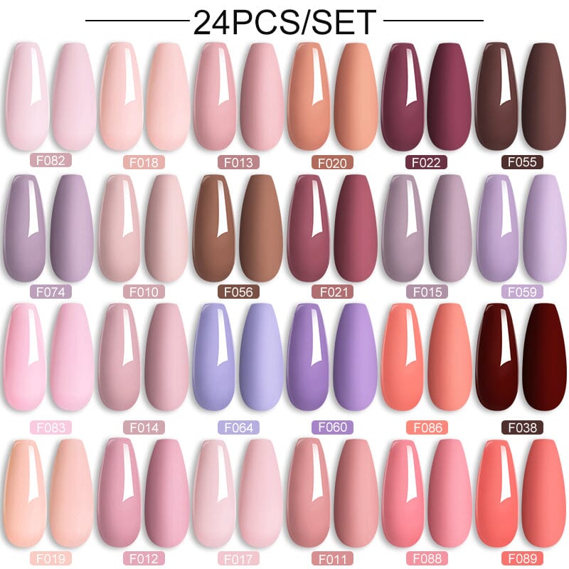 24pcs Nail Gel Set 7ml Gel Nail Polish LILYCUTE Set 01
