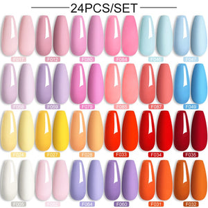 24pcs Nail Gel Set 7ml Gel Nail Polish LILYCUTE Set 04