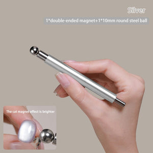 Double Head Cat Magnet Stick Pink Gold Silver Tools & Accessories No Brand Silver