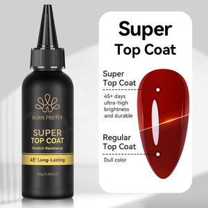 Large Capacity Function Nail Gel 3.38~8.82 Fl. Oz Gel Nail Polish BORN PRETTY Super Top Coat (3.38 Fl.Oz)