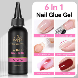 6 in 1 Nail Glue Gel 100g Gel Nail Polish BORN PRETTY