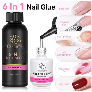 6 in 1 Nail Glue Gel 100g Gel Nail Polish BORN PRETTY