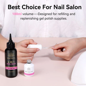 6 in 1 Nail Glue Gel 100g Gel Nail Polish BORN PRETTY