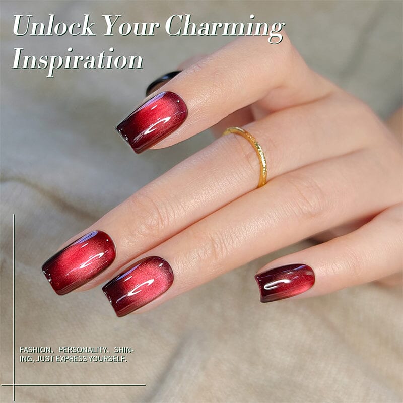 TPO & HEMA Free Glass Bead Cat Magnetic Gel MY153 Wishing Apple 10ml Gel Nail Polish BORN PRETTY