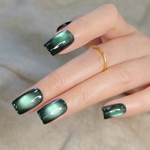 Glass Cat Magnetic Gel MY128 Only Green 10ml Gel Nail Polish BORN PRETTY